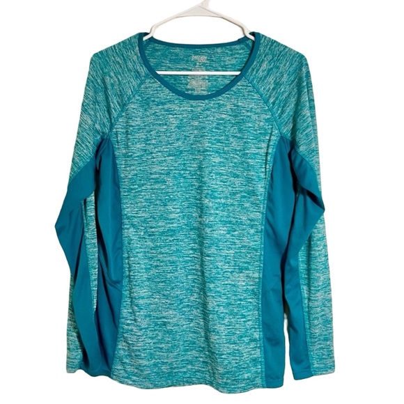 Danskin Now Tops - Danskin Now Women’s Teal Long Sleeve Athletic Shirt